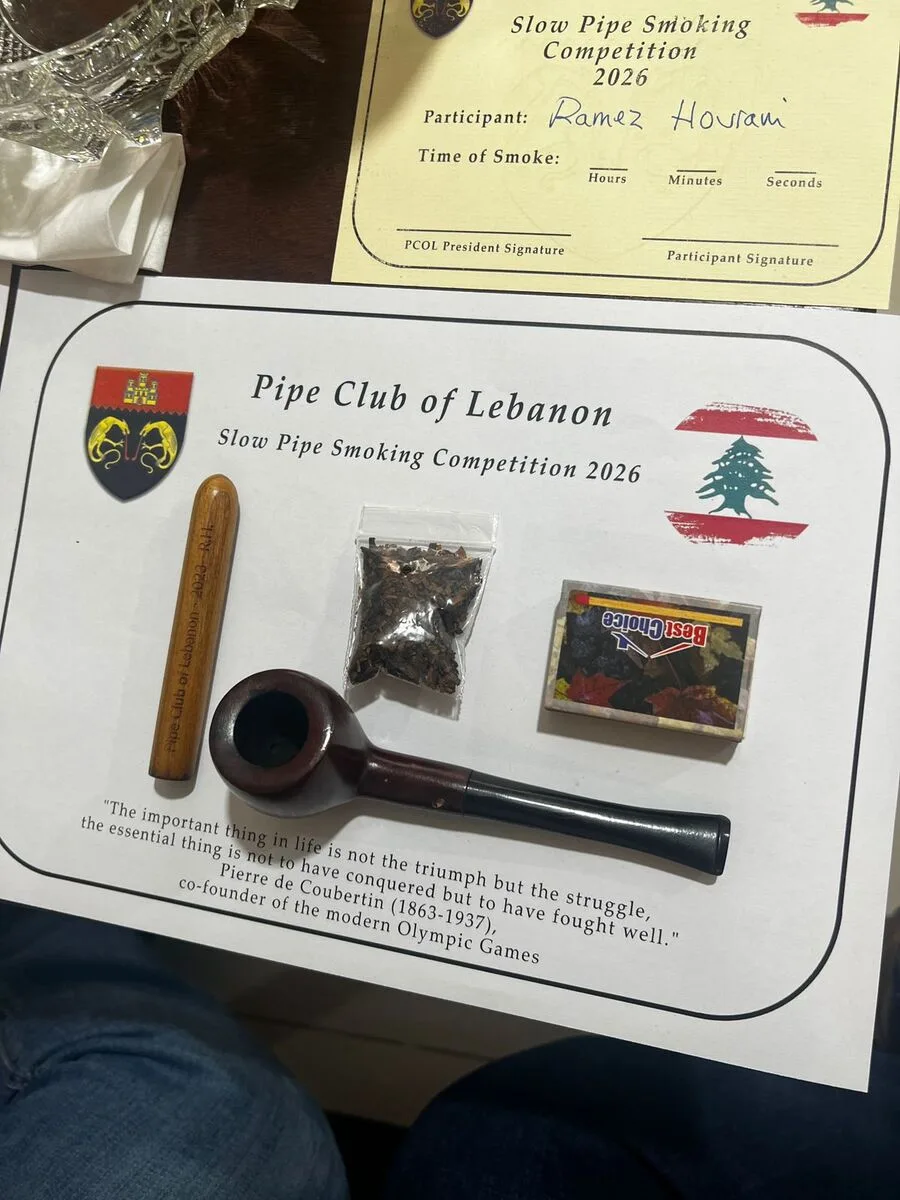 The Pipe Club of Lebanon holds its annual slow pipe smoking competition