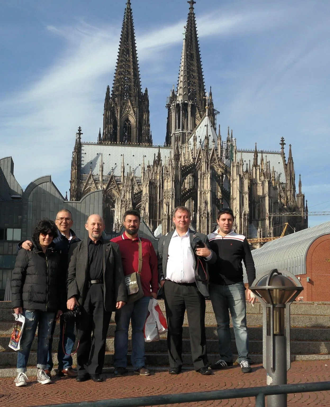 With our fellow pipesmokers and friends from Poland in front of the Kölner Dom ("Cologne Cathedral")