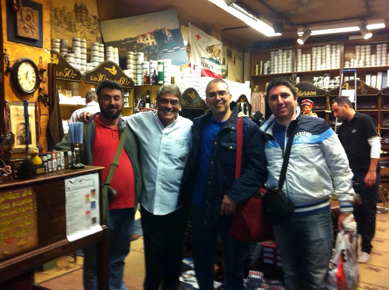 With Peter Heinrichs, the wonderful owner of the Cologne pipe shop "The House of Ten Thousand Pipes"