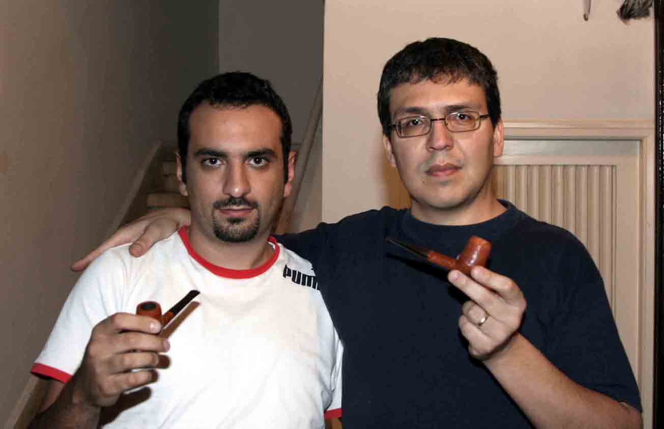 The winners, Elie and Paul, and their prizes