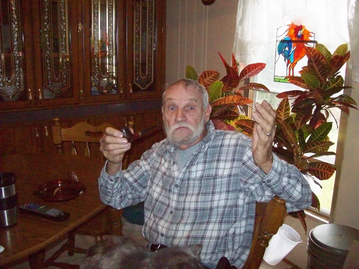 Suddenly, on the other side of the world, Ted's pipe goes off