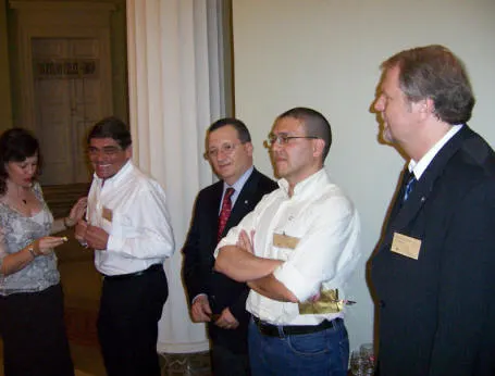 Paul being formally accepted as a member of the AIP at the Hungarian National Museum along with other new members