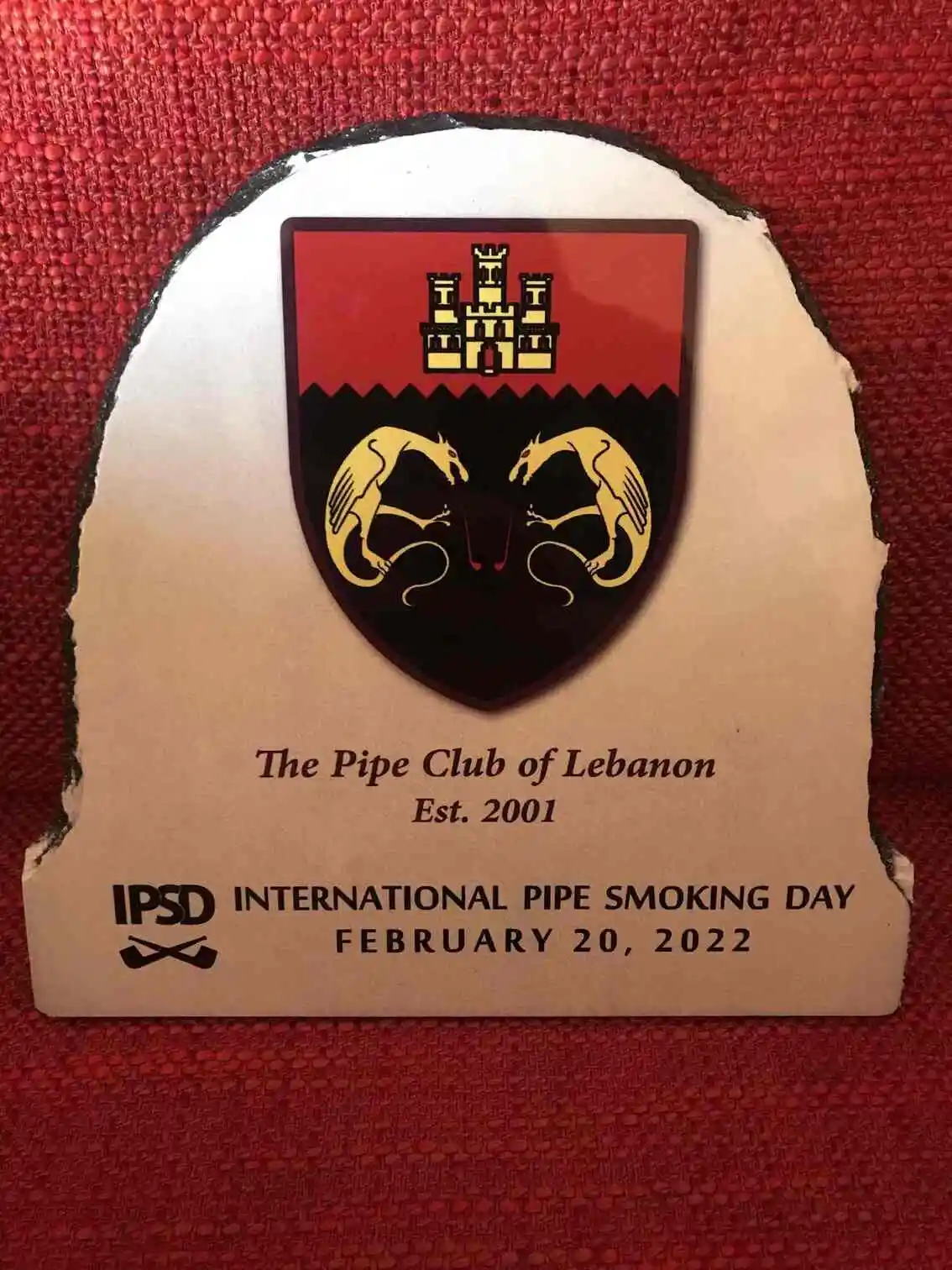 The commemorative plaque of the event, courtesy of our member Hassan Hashem.